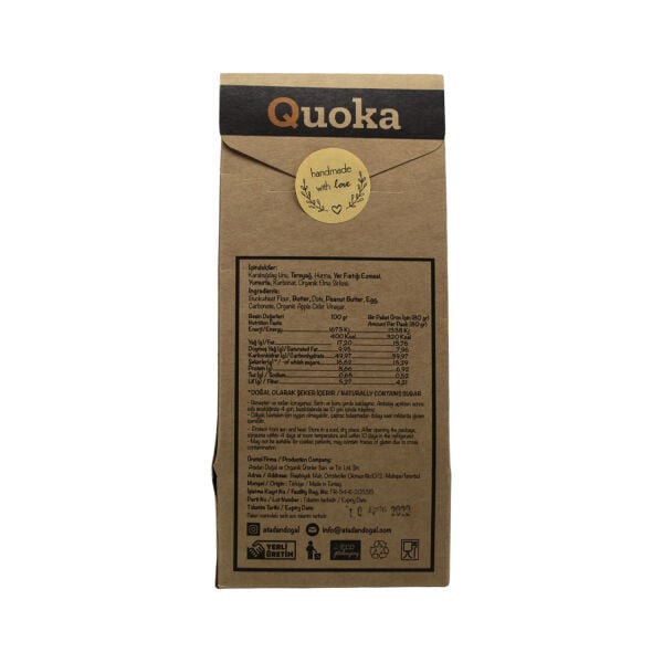 Glutensiz Karabuğdaylı Fıstık Ezmeli Kurabiye 80 g