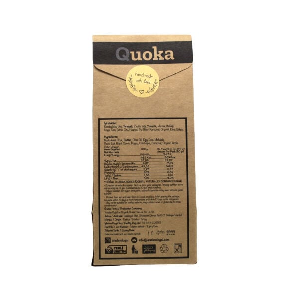 Glutensiz Karabuğdaylı Mahlepli Tuzlu Kurabiye 80 g