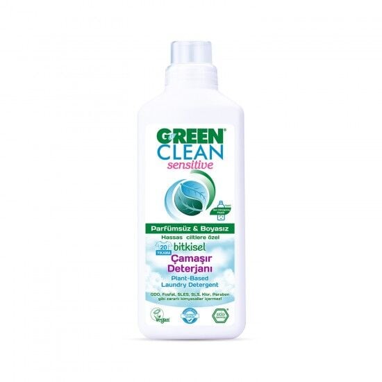 U Green Clean Sensıtıve Sıvı Çamaşır Deterjanı Kokusuz 1000 mL