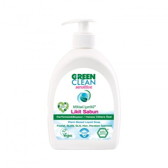 U Green Clean Sensitive Likit Sabun 500 mL