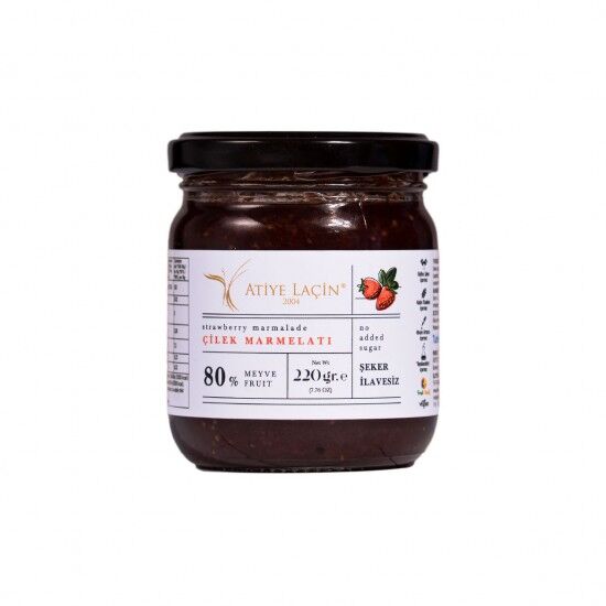 Çilek Marmelatı %80 Meyve (Şeker İlavesiz) 220 g