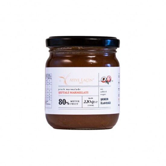 Şeftali Marmelatı %80 Meyve (Şeker İlavesiz) 220 g