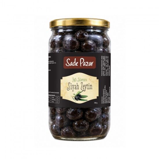 Yağlı Salamura Siyah Zeytin 700 g