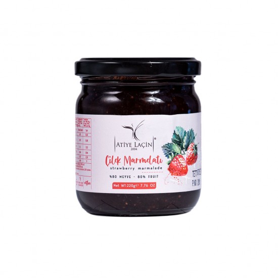 Çilek Marmelatı %80 Meyve (Pancar Şekeri) 220 g