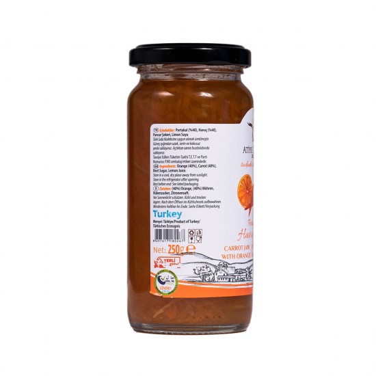 Havuç Portakal Reçeli 80% Meyve 250 g