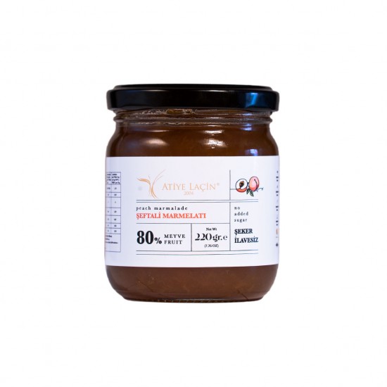 Şeftali Marmelatı %100 Meyve (Şeker İlavesiz) 220 gr