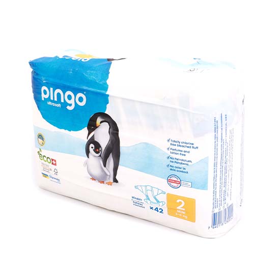 Pingo No:2 Ekolojik Bebek Bezi Mini (42 Adet)